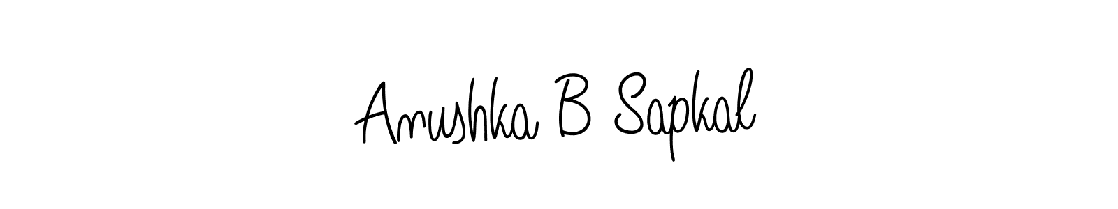 Anushka B Sapkal stylish signature style. Best Handwritten Sign (Angelique-Rose-font-FFP) for my name. Handwritten Signature Collection Ideas for my name Anushka B Sapkal. Anushka B Sapkal signature style 5 images and pictures png