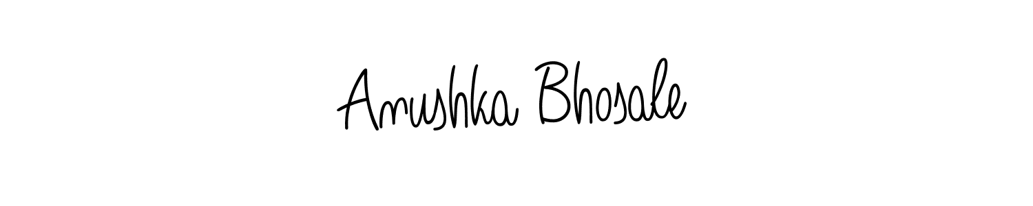 Design your own signature with our free online signature maker. With this signature software, you can create a handwritten (Angelique-Rose-font-FFP) signature for name Anushka Bhosale. Anushka Bhosale signature style 5 images and pictures png