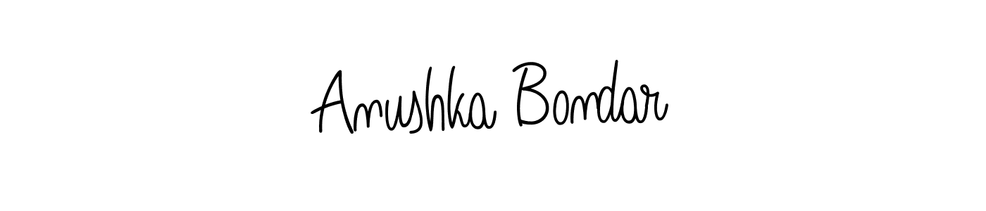 How to make Anushka Bondar name signature. Use Angelique-Rose-font-FFP style for creating short signs online. This is the latest handwritten sign. Anushka Bondar signature style 5 images and pictures png