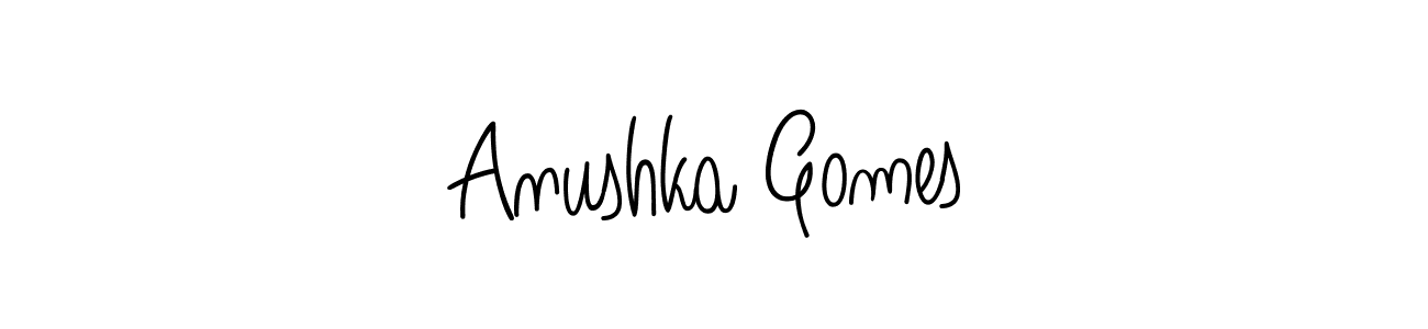 Also You can easily find your signature by using the search form. We will create Anushka Gomes name handwritten signature images for you free of cost using Angelique-Rose-font-FFP sign style. Anushka Gomes signature style 5 images and pictures png