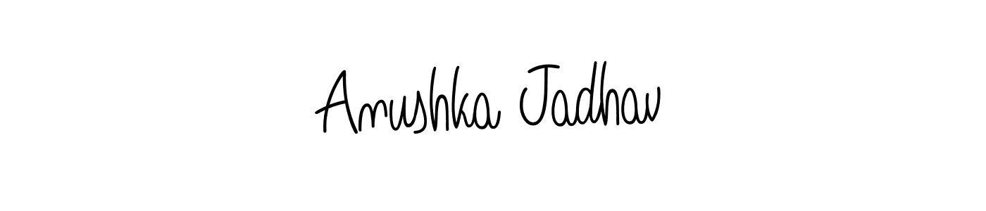 Anushka Jadhav stylish signature style. Best Handwritten Sign (Angelique-Rose-font-FFP) for my name. Handwritten Signature Collection Ideas for my name Anushka Jadhav. Anushka Jadhav signature style 5 images and pictures png