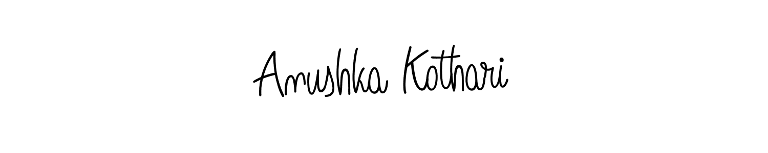 How to make Anushka Kothari name signature. Use Angelique-Rose-font-FFP style for creating short signs online. This is the latest handwritten sign. Anushka Kothari signature style 5 images and pictures png