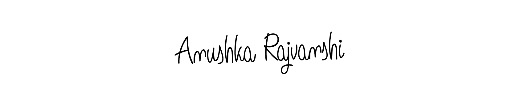 You should practise on your own different ways (Angelique-Rose-font-FFP) to write your name (Anushka Rajvanshi) in signature. don't let someone else do it for you. Anushka Rajvanshi signature style 5 images and pictures png