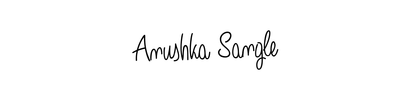 Anushka Sangle stylish signature style. Best Handwritten Sign (Angelique-Rose-font-FFP) for my name. Handwritten Signature Collection Ideas for my name Anushka Sangle. Anushka Sangle signature style 5 images and pictures png