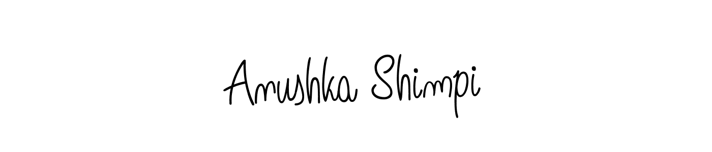 Use a signature maker to create a handwritten signature online. With this signature software, you can design (Angelique-Rose-font-FFP) your own signature for name Anushka Shimpi. Anushka Shimpi signature style 5 images and pictures png