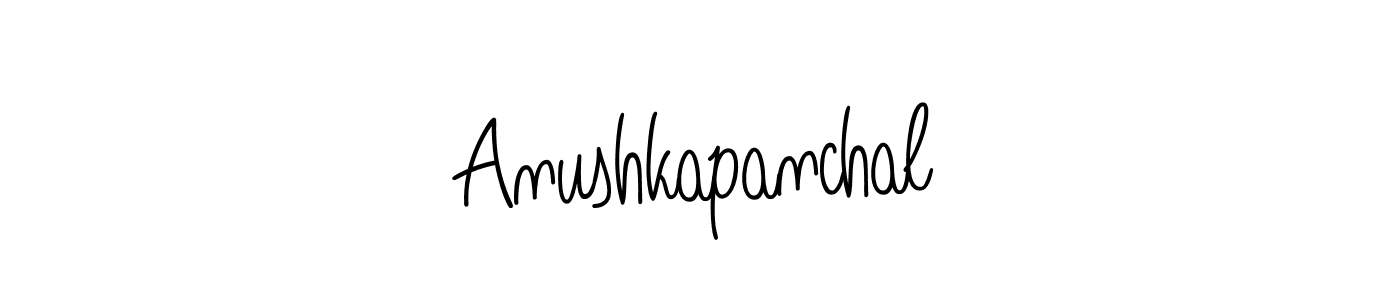 Design your own signature with our free online signature maker. With this signature software, you can create a handwritten (Angelique-Rose-font-FFP) signature for name Anushkapanchal. Anushkapanchal signature style 5 images and pictures png