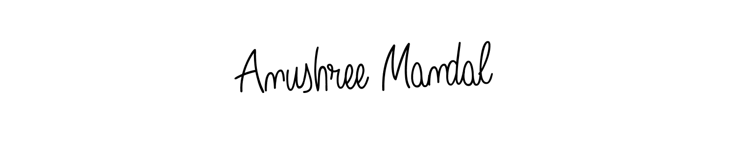 Use a signature maker to create a handwritten signature online. With this signature software, you can design (Angelique-Rose-font-FFP) your own signature for name Anushree Mandal. Anushree Mandal signature style 5 images and pictures png