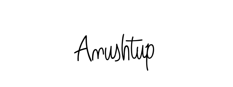 Anushtup stylish signature style. Best Handwritten Sign (Angelique-Rose-font-FFP) for my name. Handwritten Signature Collection Ideas for my name Anushtup. Anushtup signature style 5 images and pictures png