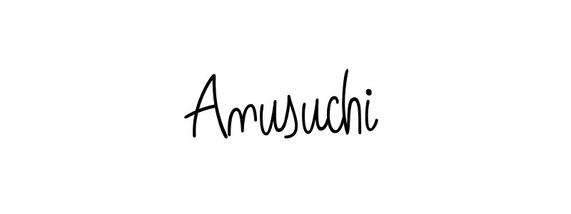 Anusuchi stylish signature style. Best Handwritten Sign (Angelique-Rose-font-FFP) for my name. Handwritten Signature Collection Ideas for my name Anusuchi. Anusuchi signature style 5 images and pictures png