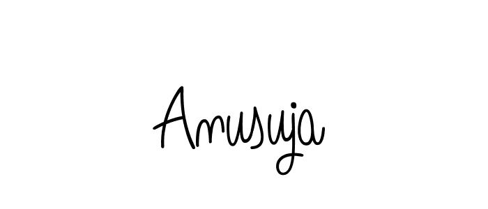 The best way (Angelique-Rose-font-FFP) to make a short signature is to pick only two or three words in your name. The name Anusuja include a total of six letters. For converting this name. Anusuja signature style 5 images and pictures png