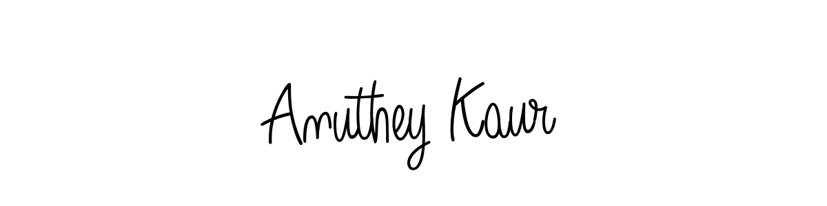 The best way (Angelique-Rose-font-FFP) to make a short signature is to pick only two or three words in your name. The name Anuthey Kaur include a total of six letters. For converting this name. Anuthey Kaur signature style 5 images and pictures png