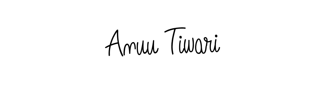 Make a beautiful signature design for name Anuu Tiwari. With this signature (Angelique-Rose-font-FFP) style, you can create a handwritten signature for free. Anuu Tiwari signature style 5 images and pictures png