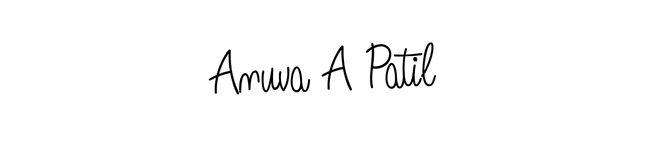 Make a beautiful signature design for name Anuva A Patil. With this signature (Angelique-Rose-font-FFP) style, you can create a handwritten signature for free. Anuva A Patil signature style 5 images and pictures png