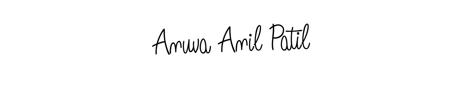 if you are searching for the best signature style for your name Anuva Anil Patil. so please give up your signature search. here we have designed multiple signature styles  using Angelique-Rose-font-FFP. Anuva Anil Patil signature style 5 images and pictures png