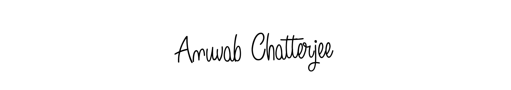 The best way (Angelique-Rose-font-FFP) to make a short signature is to pick only two or three words in your name. The name Anuvab Chatterjee include a total of six letters. For converting this name. Anuvab Chatterjee signature style 5 images and pictures png