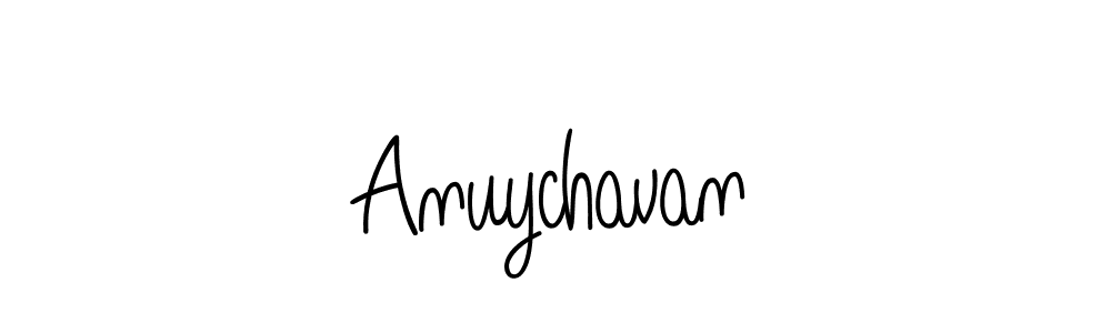 Anuychavan stylish signature style. Best Handwritten Sign (Angelique-Rose-font-FFP) for my name. Handwritten Signature Collection Ideas for my name Anuychavan. Anuychavan signature style 5 images and pictures png