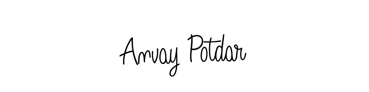 Angelique-Rose-font-FFP is a professional signature style that is perfect for those who want to add a touch of class to their signature. It is also a great choice for those who want to make their signature more unique. Get Anvay Potdar name to fancy signature for free. Anvay Potdar signature style 5 images and pictures png