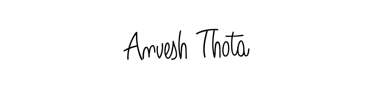 Best and Professional Signature Style for Anvesh Thota. Angelique-Rose-font-FFP Best Signature Style Collection. Anvesh Thota signature style 5 images and pictures png