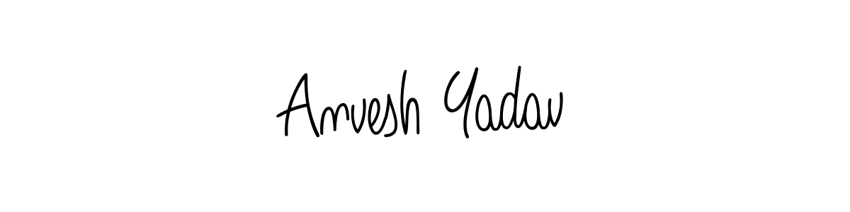 Also we have Anvesh Yadav name is the best signature style. Create professional handwritten signature collection using Angelique-Rose-font-FFP autograph style. Anvesh Yadav signature style 5 images and pictures png