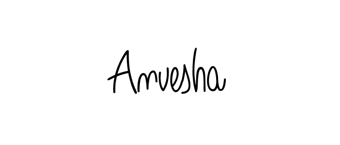 Anvesha stylish signature style. Best Handwritten Sign (Angelique-Rose-font-FFP) for my name. Handwritten Signature Collection Ideas for my name Anvesha. Anvesha signature style 5 images and pictures png