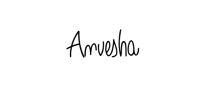 Anvesha stylish signature style. Best Handwritten Sign (Angelique-Rose-font-FFP) for my name. Handwritten Signature Collection Ideas for my name Anvesha. Anvesha signature style 5 images and pictures png