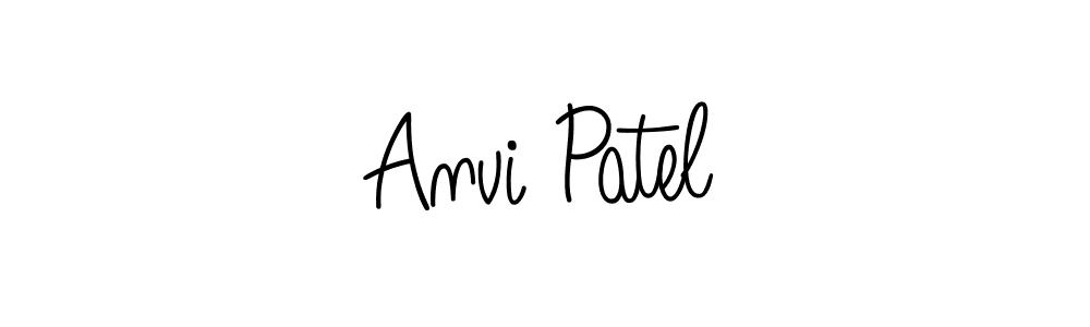 The best way (Angelique-Rose-font-FFP) to make a short signature is to pick only two or three words in your name. The name Anvi Patel include a total of six letters. For converting this name. Anvi Patel signature style 5 images and pictures png