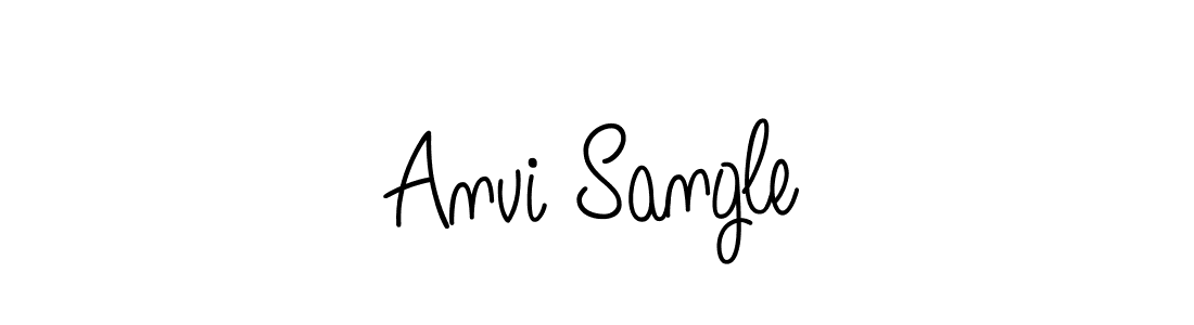 You should practise on your own different ways (Angelique-Rose-font-FFP) to write your name (Anvi Sangle) in signature. don't let someone else do it for you. Anvi Sangle signature style 5 images and pictures png