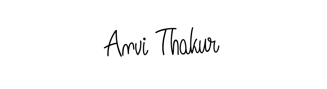 The best way (Angelique-Rose-font-FFP) to make a short signature is to pick only two or three words in your name. The name Anvi Thakur include a total of six letters. For converting this name. Anvi Thakur signature style 5 images and pictures png