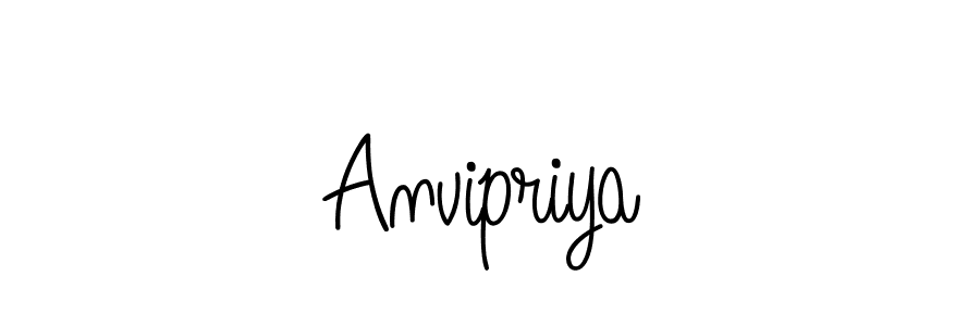 Use a signature maker to create a handwritten signature online. With this signature software, you can design (Angelique-Rose-font-FFP) your own signature for name Anvipriya. Anvipriya signature style 5 images and pictures png