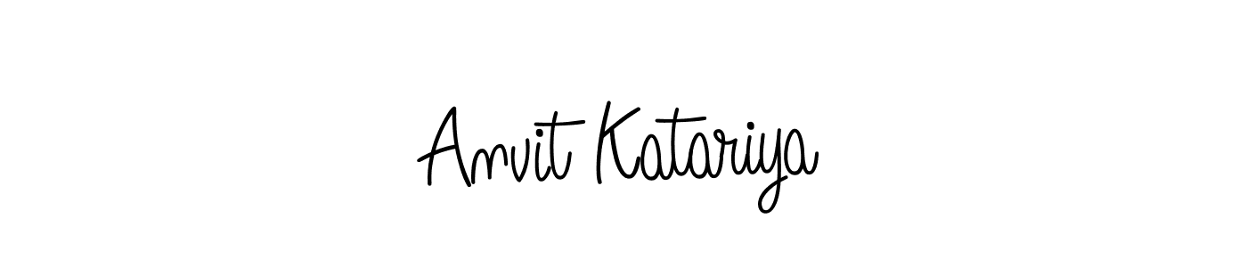 How to make Anvit Katariya signature? Angelique-Rose-font-FFP is a professional autograph style. Create handwritten signature for Anvit Katariya name. Anvit Katariya signature style 5 images and pictures png