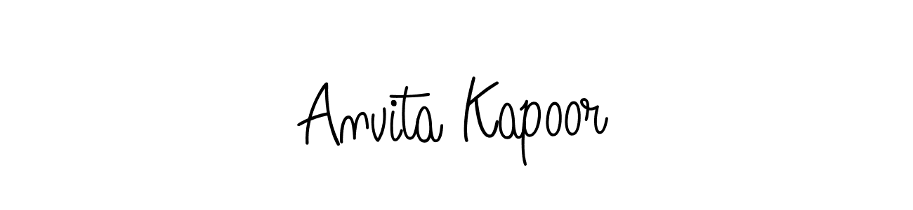 How to make Anvita Kapoor signature? Angelique-Rose-font-FFP is a professional autograph style. Create handwritten signature for Anvita Kapoor name. Anvita Kapoor signature style 5 images and pictures png