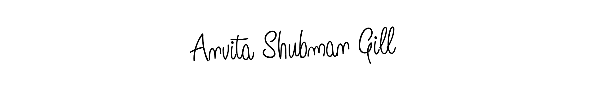 How to make Anvita Shubman Gill name signature. Use Angelique-Rose-font-FFP style for creating short signs online. This is the latest handwritten sign. Anvita Shubman Gill signature style 5 images and pictures png