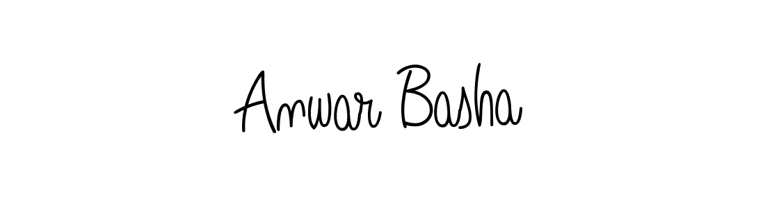 The best way (Angelique-Rose-font-FFP) to make a short signature is to pick only two or three words in your name. The name Anwar Basha include a total of six letters. For converting this name. Anwar Basha signature style 5 images and pictures png