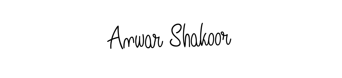 You should practise on your own different ways (Angelique-Rose-font-FFP) to write your name (Anwar Shakoor) in signature. don't let someone else do it for you. Anwar Shakoor signature style 5 images and pictures png