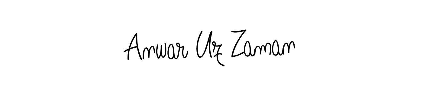 Make a beautiful signature design for name Anwar Uz Zaman. With this signature (Angelique-Rose-font-FFP) style, you can create a handwritten signature for free. Anwar Uz Zaman signature style 5 images and pictures png