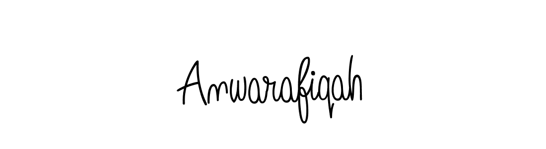 Use a signature maker to create a handwritten signature online. With this signature software, you can design (Angelique-Rose-font-FFP) your own signature for name Anwarafiqah. Anwarafiqah signature style 5 images and pictures png