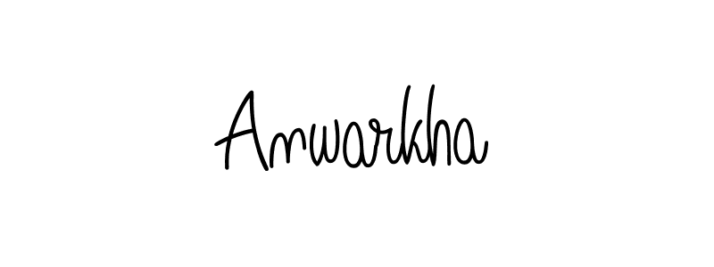 How to make Anwarkha name signature. Use Angelique-Rose-font-FFP style for creating short signs online. This is the latest handwritten sign. Anwarkha signature style 5 images and pictures png