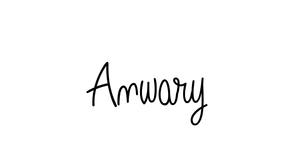 You should practise on your own different ways (Angelique-Rose-font-FFP) to write your name (Anwary) in signature. don't let someone else do it for you. Anwary signature style 5 images and pictures png