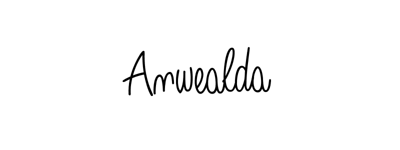 Design your own signature with our free online signature maker. With this signature software, you can create a handwritten (Angelique-Rose-font-FFP) signature for name Anwealda. Anwealda signature style 5 images and pictures png