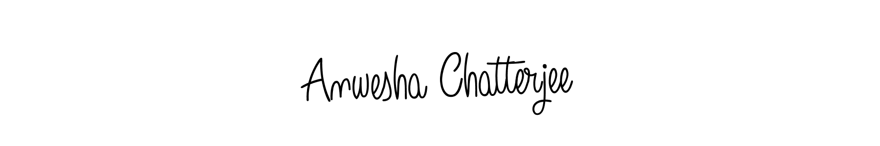 Make a beautiful signature design for name Anwesha Chatterjee. With this signature (Angelique-Rose-font-FFP) style, you can create a handwritten signature for free. Anwesha Chatterjee signature style 5 images and pictures png