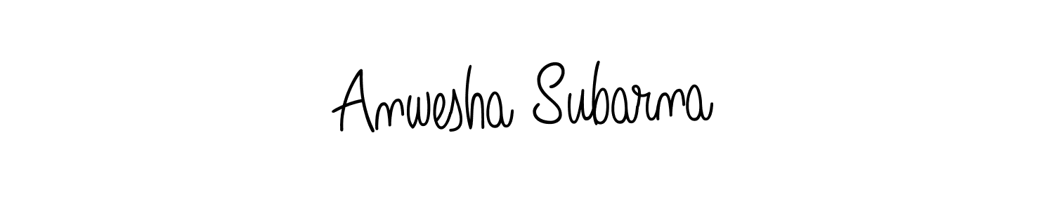 It looks lik you need a new signature style for name Anwesha Subarna. Design unique handwritten (Angelique-Rose-font-FFP) signature with our free signature maker in just a few clicks. Anwesha Subarna signature style 5 images and pictures png