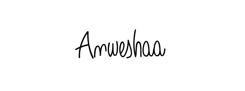 Make a beautiful signature design for name Anweshaa. With this signature (Angelique-Rose-font-FFP) style, you can create a handwritten signature for free. Anweshaa signature style 5 images and pictures png