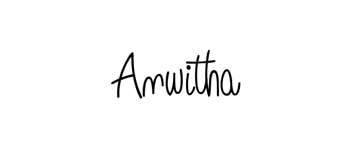 Anwitha stylish signature style. Best Handwritten Sign (Angelique-Rose-font-FFP) for my name. Handwritten Signature Collection Ideas for my name Anwitha. Anwitha signature style 5 images and pictures png