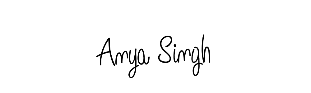 Use a signature maker to create a handwritten signature online. With this signature software, you can design (Angelique-Rose-font-FFP) your own signature for name Anya Singh. Anya Singh signature style 5 images and pictures png