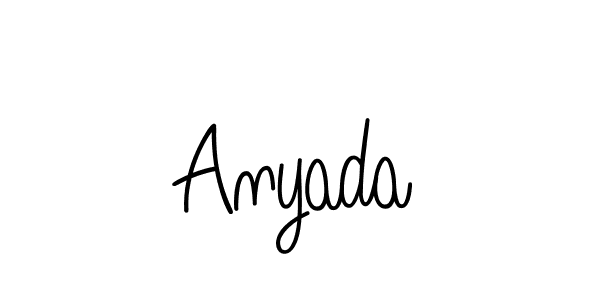 Use a signature maker to create a handwritten signature online. With this signature software, you can design (Angelique-Rose-font-FFP) your own signature for name Anyada. Anyada signature style 5 images and pictures png