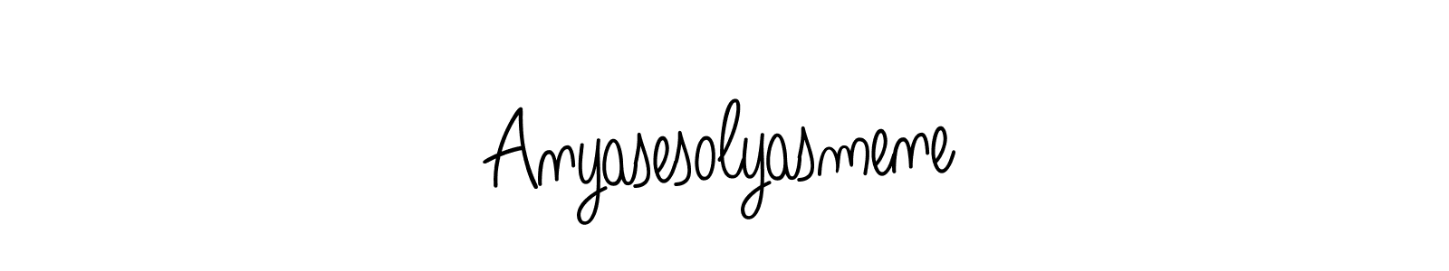 Use a signature maker to create a handwritten signature online. With this signature software, you can design (Angelique-Rose-font-FFP) your own signature for name Anyasesolyasmene. Anyasesolyasmene signature style 5 images and pictures png