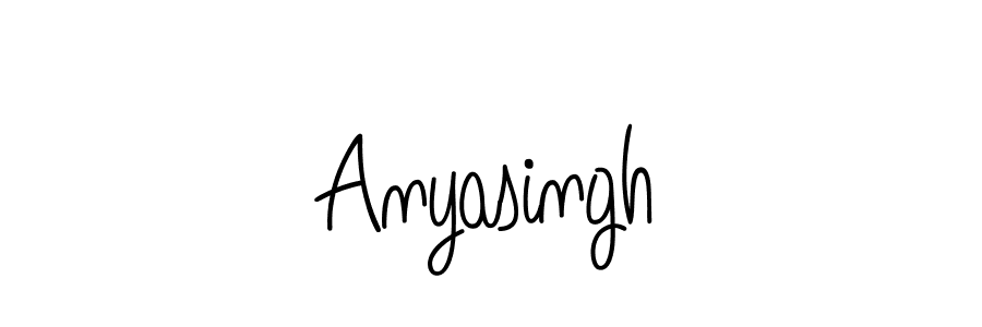 Use a signature maker to create a handwritten signature online. With this signature software, you can design (Angelique-Rose-font-FFP) your own signature for name Anyasingh. Anyasingh signature style 5 images and pictures png