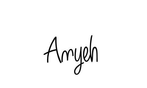 Make a beautiful signature design for name Anyeh. With this signature (Angelique-Rose-font-FFP) style, you can create a handwritten signature for free. Anyeh signature style 5 images and pictures png