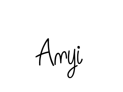Make a beautiful signature design for name Anyi. With this signature (Angelique-Rose-font-FFP) style, you can create a handwritten signature for free. Anyi signature style 5 images and pictures png