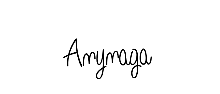 How to make Anynaga name signature. Use Angelique-Rose-font-FFP style for creating short signs online. This is the latest handwritten sign. Anynaga signature style 5 images and pictures png